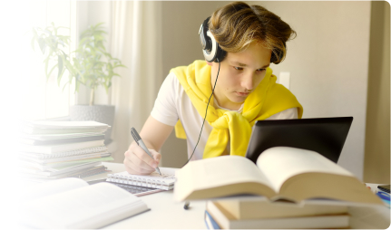 AP student studing